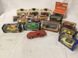 17 toy cars, plastic and die cast, see pics.