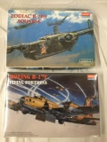 2x Academy military plastic model kits 1/72 scale - Limited Ed Zodiac Aquaria, Boeing Flying