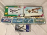 7x Aircraft plastic model kits 1/48 scale - SMER Amiot 143, 4x ARII plastic models and more