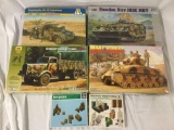 6x military plastic model kits 1/35 scale - Italeri, Zvezda WWII German, Dragon, Italeri etc see