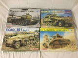 4x Dragon military plastic model kits 1/35 scale - Heavy Tank, El Alamein Sherman Tank +