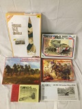 6x military plastic model kits 1/35 scale - EMHAR Tank, Airmodel Products, Hobby Fan Machine Gun,
