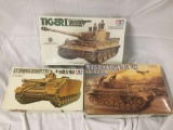 3x military plastic model kits 1/35 scale - Tamiya, Panzer & German Tank, and Dragon Panzer IV