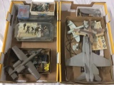 Collection of started plastic military model kits and Soldier figures.