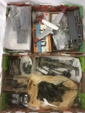 Collection of started and finished Military plastic model kits, plastic soldier figures and decal