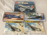 5x military plastic model kits 1/72 scale - 2x Italeri, Academy Minicraft Focke-Wulf, Grumman
