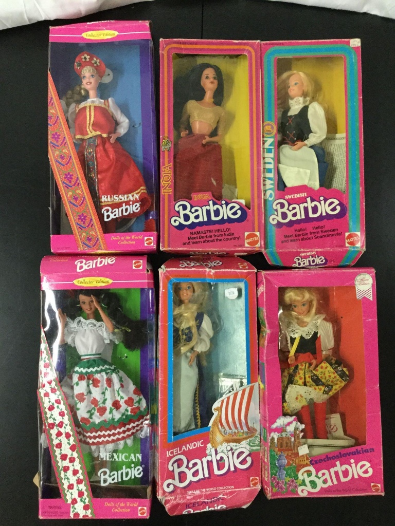 6x 1980s-90s Mattel Barbie Dolls of the World Collection in original boxes;  Russian, India, Swedish, | Art, Antiques & Collectibles Toys Dolls Barbie  Dolls Contemporary (1973 - Now) | Online Auctions | Proxibid