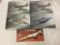 5 model kits, 1/48 scale. x2 (1 SEALED) Monogram A-37 Dragonfly, Monogram De Havilland Moquito,