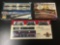 3 Train model sets, in original boxes. Amtrak Engine and 3 Cars with Track, Feldstein Desktop