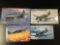 4x military aircraft plastic model kits, 1/48 scale; SEALED Academy F4U-4B, Dragon Me262A -1a/U3