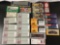 Large collection of HO scale plastic model train cars and scenery details in boxes; 4x Athearn, 5x