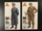 2x STARTED Tamiya Military Figure Series Model Kits, 1/25 scale; Field Marshal Rommel, General