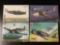4x military aircraft plastic model kits, 1/48 scale; Edward Weekend Edition P-39Q Airacobra,