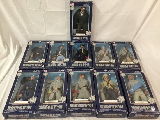 11x Soldiers of the World - Civil War 1861-1865 doll collection in original boxes, made by Formative