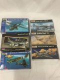 6 model kits, 1/72 scale. Revell Dornier Do 18 G-1/D-2, Monogram Messerschmitt Me262, Revell Bf 109