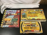 3 Model Train Kits, in original boxes. Southern Locomotive Old Timer Train with Engine and 3 Cars,