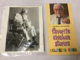 First original Colonel Sanders Photo and coloring book, picture is signed, not authenticated. See