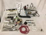 Central Pneumatic oilless airbrush compressor, with paints, spray nozzles, brushes, etc. see pics