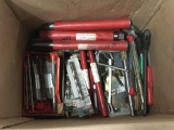 Lot of assorted tools: screwdrivers, Saw, picks, pliers, etc. see pics