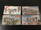 4x ESCI soldier military plastic model kits, 1/72 scale; British Eighth Army Infantry, WWII Russian