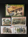 5x military plastic model kits, 1/35 scale; SEALED Tamiya Feldkuche German Field Kitchen Scenery,