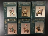 6x SEALED Historex mounted soldier model kits; 54mm, made in France; French Line Officer, French