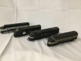 4x HO scale model train locomotive engines; New York Central 1728, ALM Tempo New York Central 6603,
