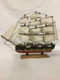Model Ship Bergantin Siglo XVIII, 14 inches tall