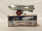 Schylling Aluminum Airship, Wind up Zeppelin in original box.