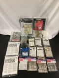 Large lot of plastic model kits without boxes; military vehicles and accessories.