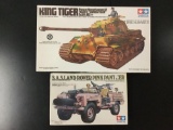 2x SEALED Tamiya military plastic model kits, 1/35 scale; King Tiger Panzer Kampfwagen VI German