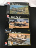 3x AMT-ERTL military aircraft plastic model kits, 1/48 scale; SEALED Douglas A-20J Havoc, Douglas