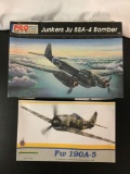2x military aircraft plastic model kits, 1/48 scale; Revell-Monogram Pro Modeler Junkers Ju 88A-4
