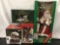 4 Christmas Holiday decorations w/ original boxes; Animated Holiday Scene - Santa Claus and Child +