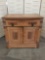 Antique wood wash stand with drop pulls - circa 1900-1910