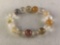 Colorful carved crystal bead bracelet