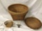 3 antique woven baskets from Bhutan in various sizes