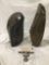 Pair of vintage carved stone sculpture carvings from Zimbabwe - some wear