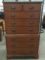 Vintage Whitney Heritage Colonial revival style 8 drawer tall boy dresser