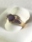 10K yellow gold ring w/ heart shaped amethyst size 6.5 @ 3.3 grams