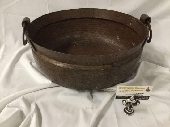 Antique copper vat from Nepal, used in making yogurt