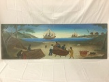 Early Original oil on wood by by Bourmond Byron (1920-2004) circa 50's - as is see desc