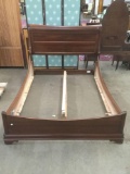 Modern Queen Size Bed Frame with Hardware and slats