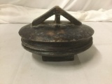 Vintage/antique wood covered rice bowl, made in the Philippines