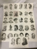 33 prints of Jan Salter Charcoal Sketches, Faces of Nepal series - nice set