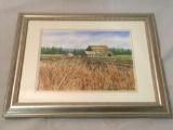 Spring Thaw by Leon White 2003 original watercolor on paper - framed