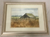 Skagit Valley by Leon White, 2003 watercolor on paper - framed