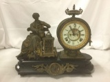 Ansonia Issac Newton Figural Clock, c.1890s. Includes pendulum and key. Works