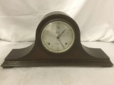 Vintage Sessions Shelf Clock, has key but missing pendulum.