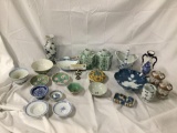 22 antique ceramic Asian incl. handpainted 150 yr old bowl, partial sets and more - wow!